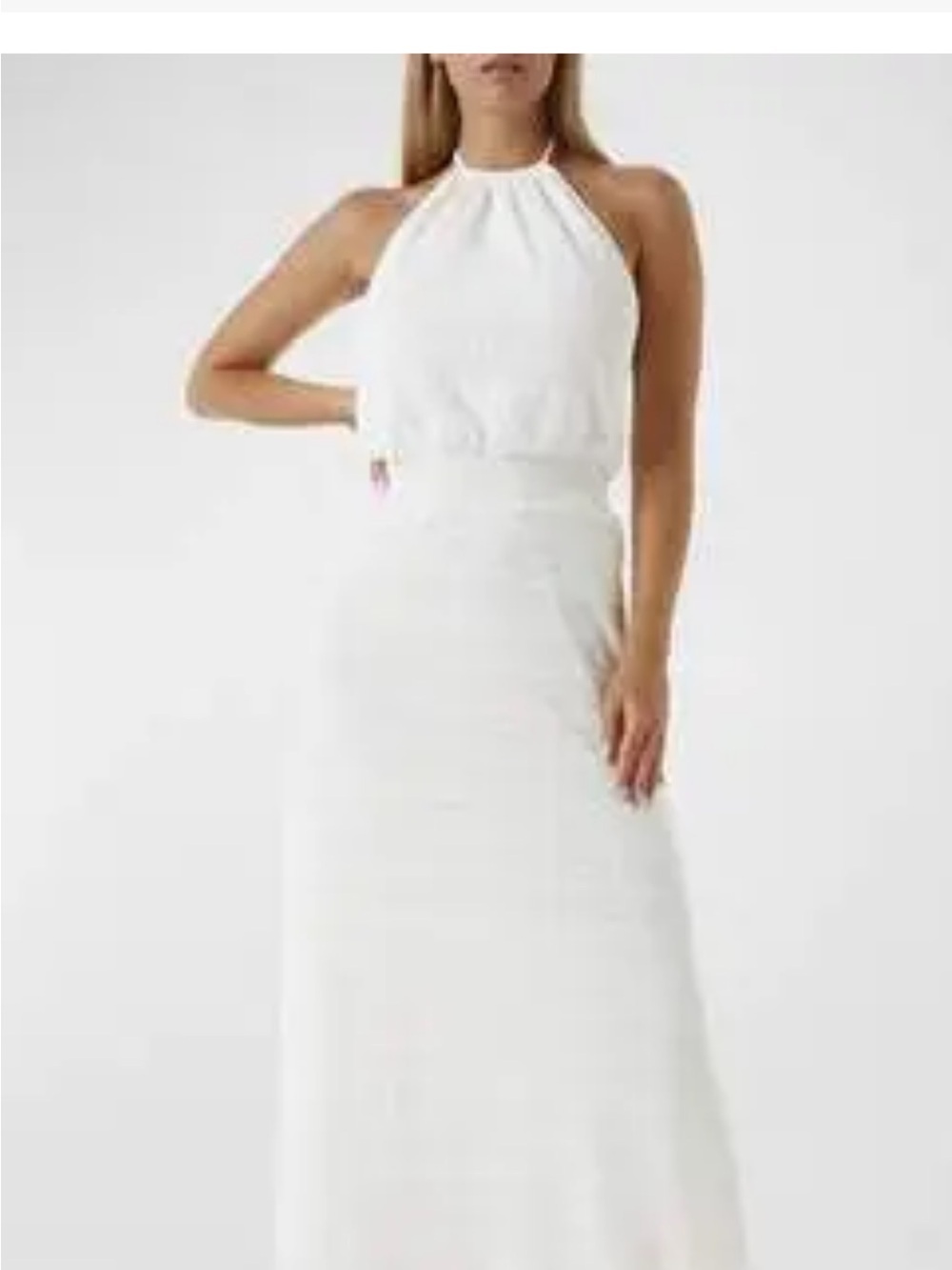 Melissa Odabash Maeve White Halter Maxi Dress